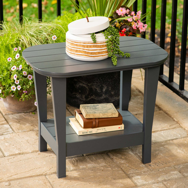 Lark Manor Aru Oval Outdoor Side Table & Reviews | Wayfair